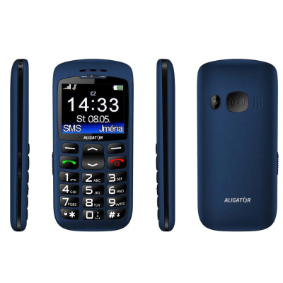Mobilní telefon ALIGATOR A670 Senior, modrý - A
