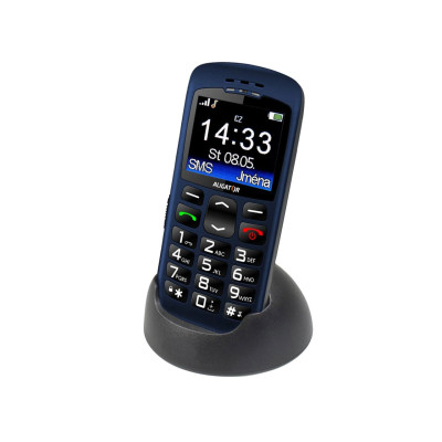 Mobilní telefon ALIGATOR A670 Senior + nabíjecí stojánek, modrý - A