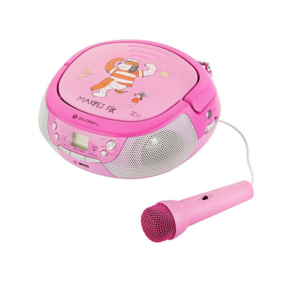 Radiopřijímač GOGEN Maxipes Fík, s mikrofonem, růžová - A