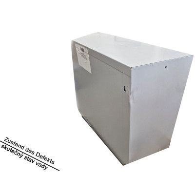 Plechová závěsná skříňka, 1 police, šedo/modrá - B