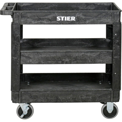 Víceúčelový plastový vozík STIER, nosnost 250 kg, 87 x 43 x 85 cm - A