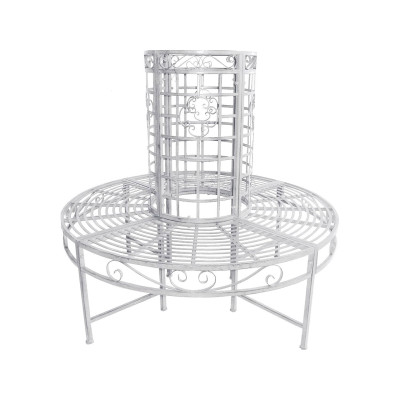 Stromová lavička GARDEN PLEASURE Larissa, bílá - B