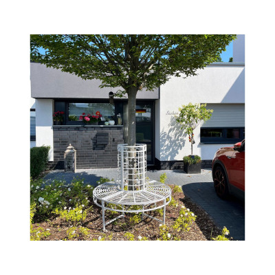 Stromová lavička GARDEN PLEASURE Larissa, bílá - B