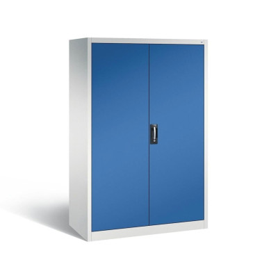 Dílenská skříň C+P s výklopnými dveřmi, 1950 x 1200 x 600 mm, modrá - B