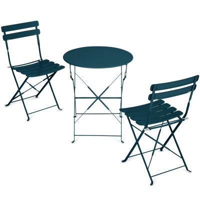 Balkonová sada Bistro, 3-dílná sada, modrá - B