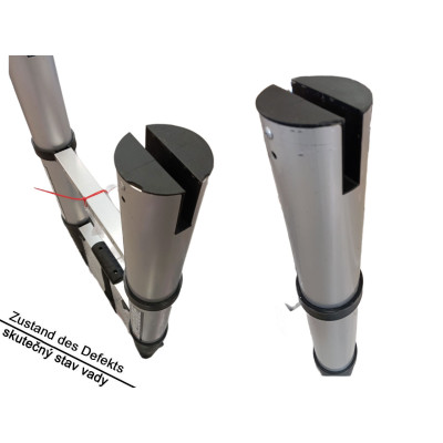 copy of Teleskopický žebřík Premium+ 3,8 m, 13 příček, stříbrný - B