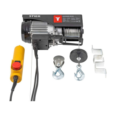 Elektrický lanový kladkostroj, 250 až 999 kg, černý - A