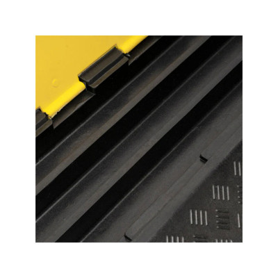 Hadicový most, ochrana kabelu, 3 kanály, 900x500x70 mm, černý - A