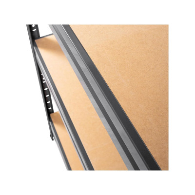 Regál pro vysoké zatížení STIER, nosnost police 600 kg, 1770 x 1200 x 450 mm , černý - B