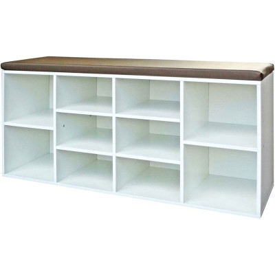 Bílý botník LA PAZ, 104 × 30 × 50 cm - B