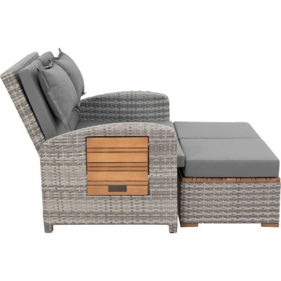 Zahradní pohovka Bahia Tobago 117 x 93 x 74 cm, šedá - A