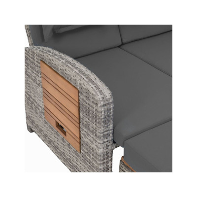 Zahradní pohovka Bahia Tobago 117 x 93 x 74 cm, šedá - A