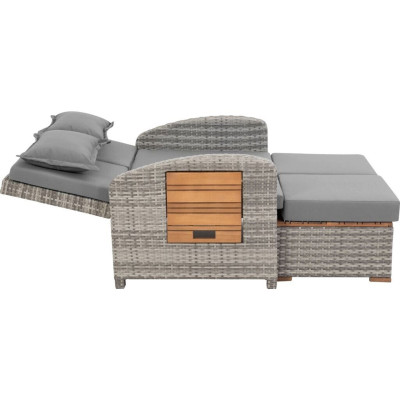 Zahradní pohovka Bahia Tobago 117 x 93 x 74 cm, šedá - A