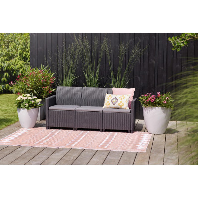 Sedací souprava Marie polyratanový, černý - A