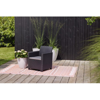 Sedací souprava Marie polyratanový, černý - A