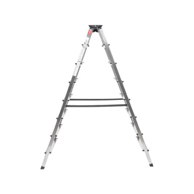 Štaflový žebřík STIER 2 x 8 schodů, stříbrný - A