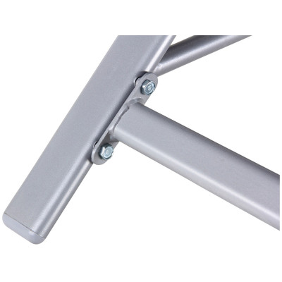 Zahradní lehátka a hliníkový stůl, 2 kusy, černé - B