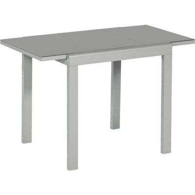 Zahradní stůl 80 (120) x 70 cm, stříbrno/šedý - A
