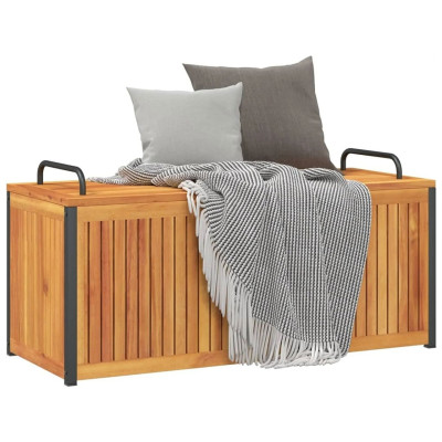 Zahradní box 110x45x42/53 cm z masivního dřeva akácie a oceli - B