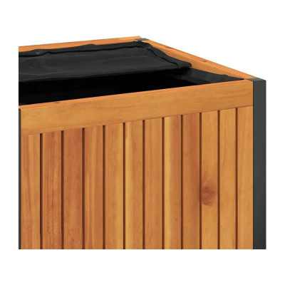 Zahradní box 110x45x42/53 cm z masivního dřeva akácie a oceli - B