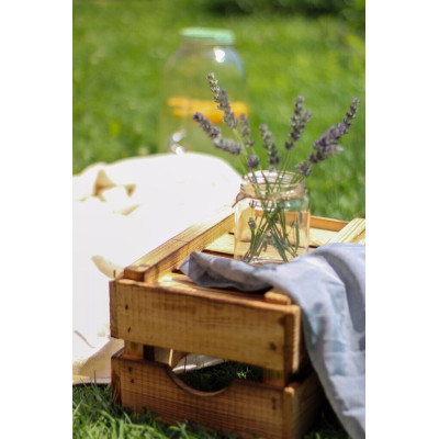 Dřevěná bedna Kesper, borovice, plamenná úprava, 15 x 30 x 40 cm, 18 l, 4 ks - N