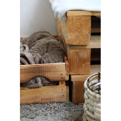 Dřevěná bedna Kesper, borovice, plamenná úprava, 15 x 30 x 40 cm, 18 l, 4 ks - N