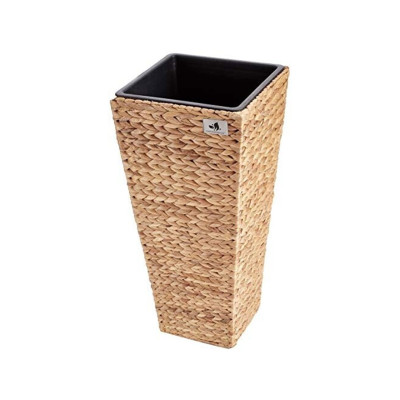 Květináč, vč. vodotěsné plastové vložky, 28 cm x 28 cm x 60 cm, béžový - A