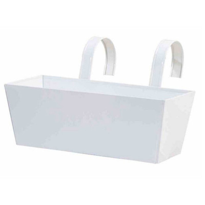 Čtvercový květináč 722628, bílý, 39x16,5x14,5 cm, set 5 ks - N