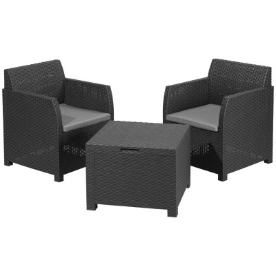 Zahradní sada nábytku Marie, šedá - N