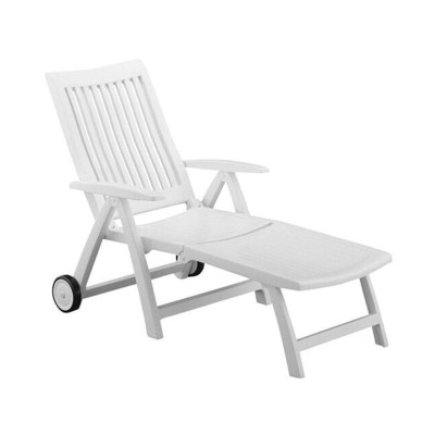 Zahradní lehátko Roma 185 x 71 x 40,5 cm, bílá - B