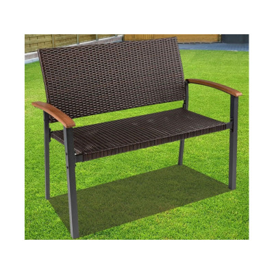 Zahradní lavička nosnost do 200 kg, hnědá - A