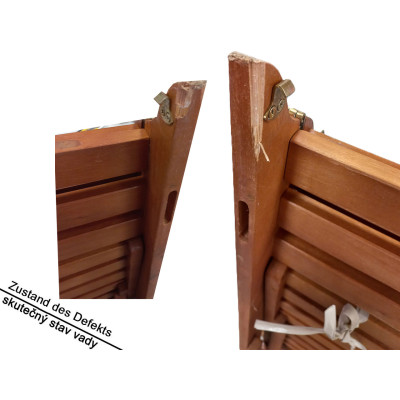 Zahradní lehátko Palm Springs, hnědé dřevo, délka: cca 197 cm - B