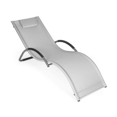 Zahradní lehátko PA-6866, šedé - A