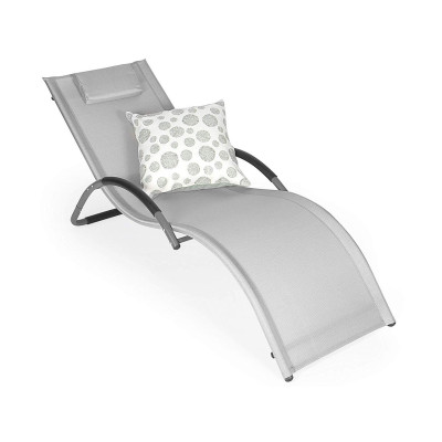 Zahradní lehátko PA-6866, šedé - A