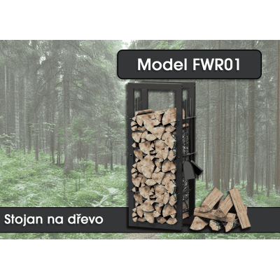 Stojan na dřevo FWR01, 100 x 40 x 25 cm - N