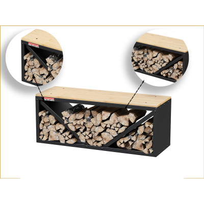 copy of Stojan na dřevo FWR01, 100 x 40 x 25 cm - N