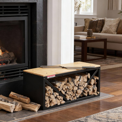 Stojan na dřevo FWR02, 102 x 40 x 34,5 cm - N