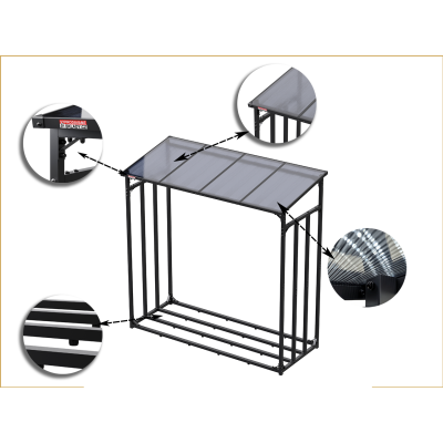 copy of Stojan na dřevo FWR01, 100 x 40 x 25 cm - N