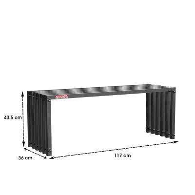 Zahradní lavice GDB01, 117 x 43,5 x 36 cm - N