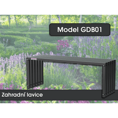 Zahradní lavice GDB01, 117 x 43,5 x 36 cm - N