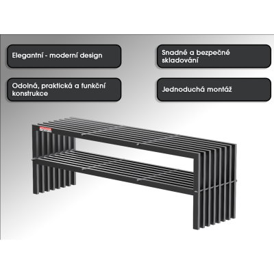 Zahradní lavice GDB02, 150 x 50 x 40 cm - N