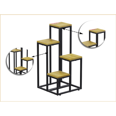 Stojan na květiny PLS02, 115 x 30 x 30 cm - N