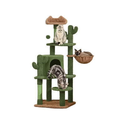 Škrabadlo pro kočky 593005 green/brown, výška 135 cm - A