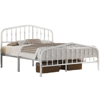 Kovový rám postele 615153 white, 160 x 200 cm - B