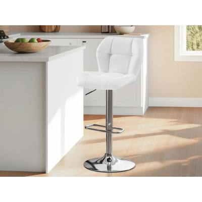 Barová židle výškově nastavitelná 593338 white, bílá - B