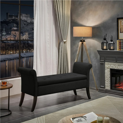 Úložná lavice 613474 black, nosnost 300 kg - A