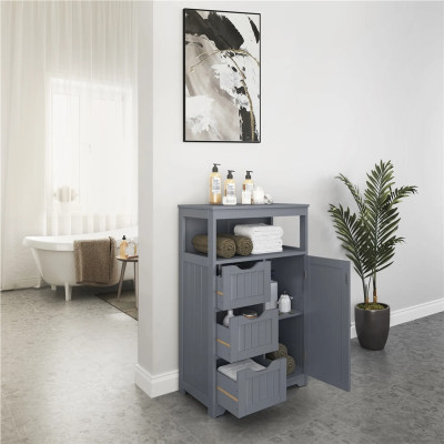 Koupelnová skříňka 611214 dark gray, dřevěná - A