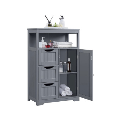 Koupelnová skříňka 611214 dark gray, dřevěná - A