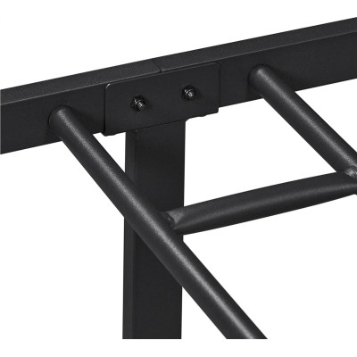 Kovový rám postele 615144 black, 140 x 200 cm, černá - A