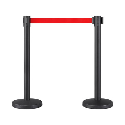 Sloupek pro kontrolu davu 611151 red, sada 2 bariérových pásek, červená - A